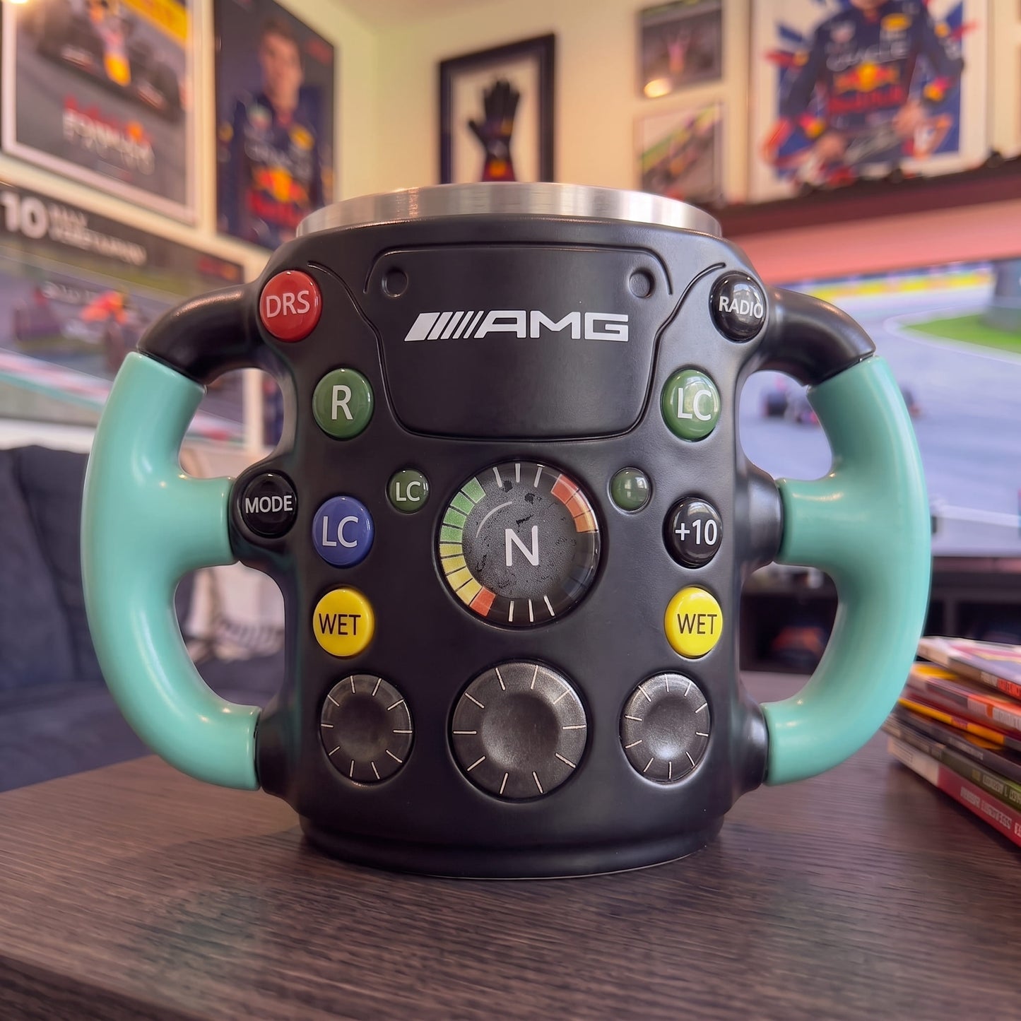 RaceMug™ — F1 Steering Wheel Mug